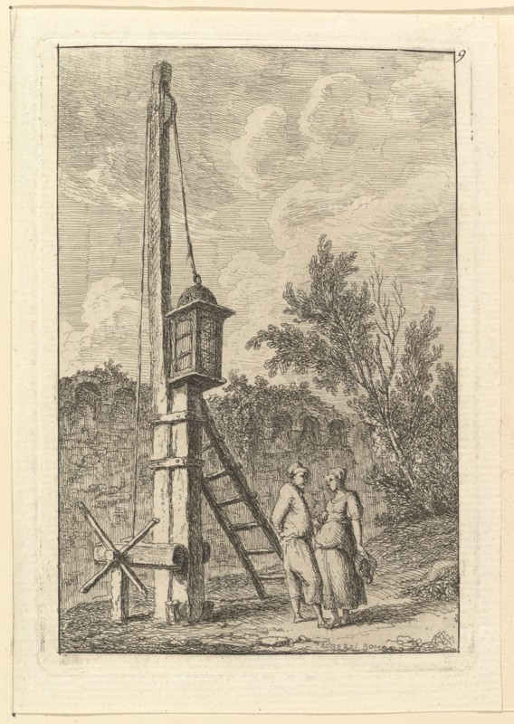 Le Poteau.n.d. Creator: Hubert Robert.