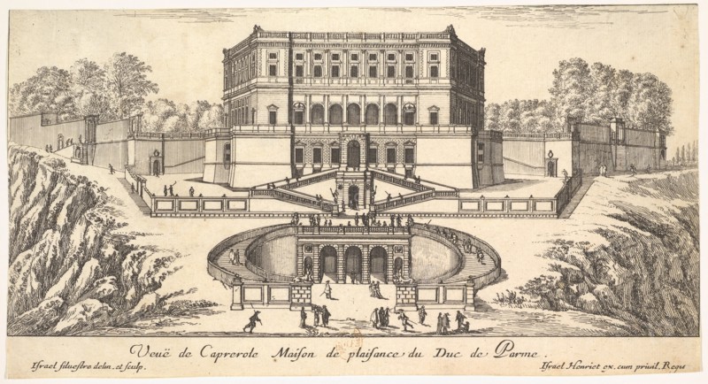 View of Caprarola, from a series of fifteen views of Italy and France, 17th century. Creator: Israel Silvestre.