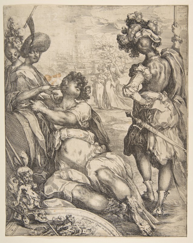 Military Figures outside a City, 1595-1616. Creator: Jacques Bellange.