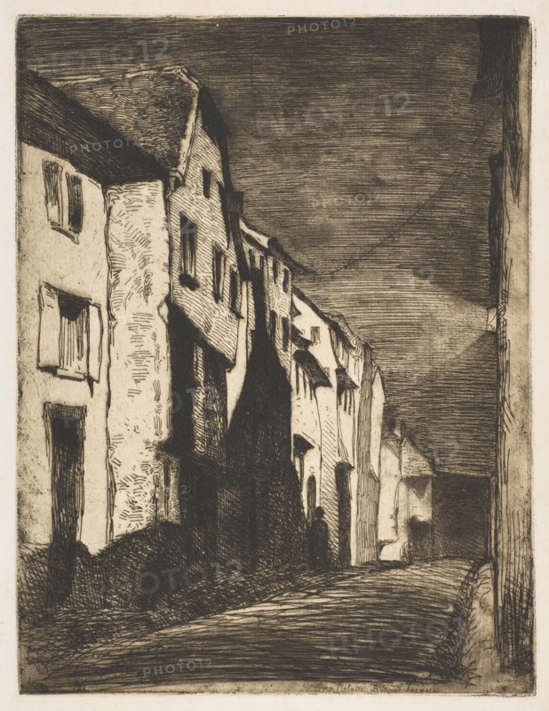 Street at Saverne, 1858. Creator: James Abbott McNeill Whistler.