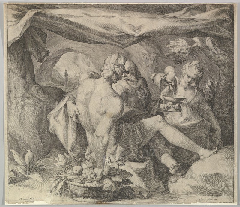 Lot and His Daughters, ca. 1630. Creator: Jan Muller.