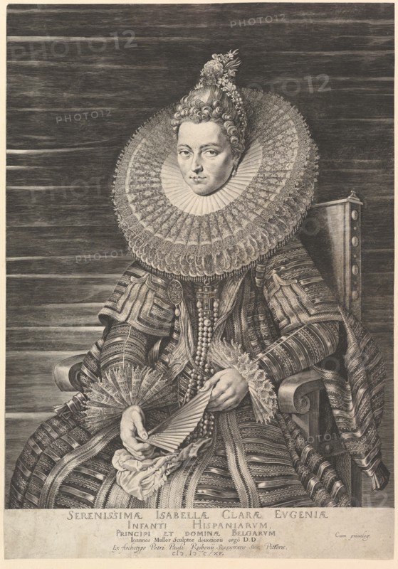 Portrait of Isabella Clara Eugenia, Governess of Southern Netherlands, 1615. Creator: Jan Muller.
