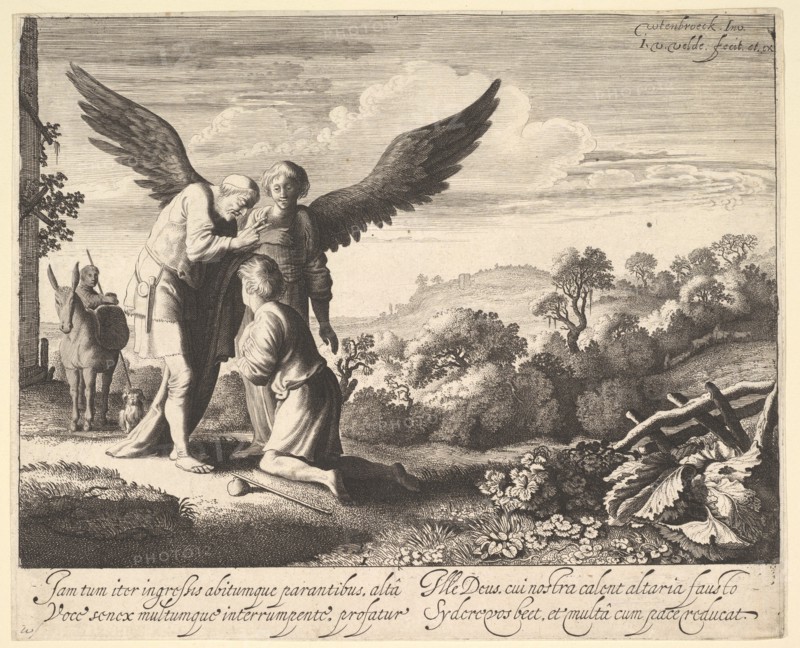 Tobias Blessed by Blind Tobit, 1620-41. Creator: Jan van de Velde II.