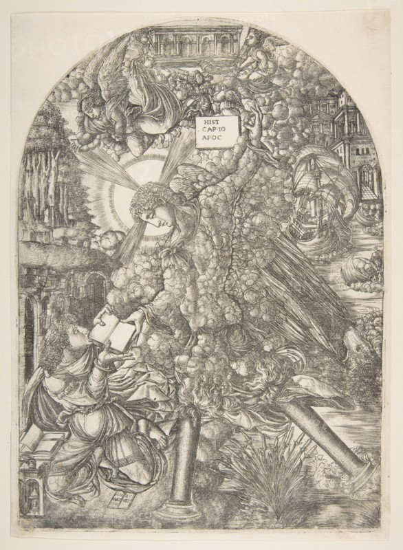 The Angel Gives Saint John the Book to Eat, from the Apocalypse.n.d. Creator: Jean Duvet.