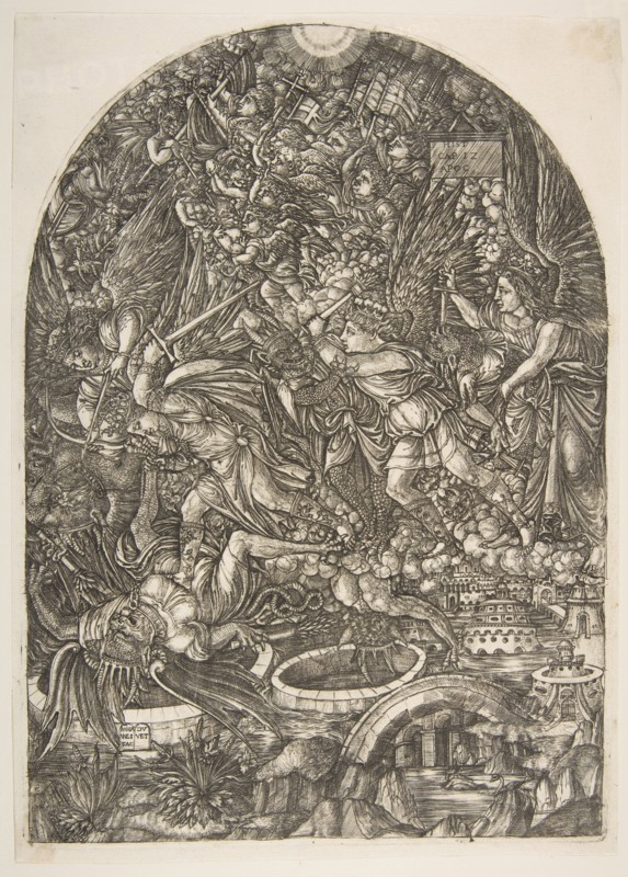 Saint Michael and the Dragon, from the Apocalypse.n.d. Creator: Jean Duvet.