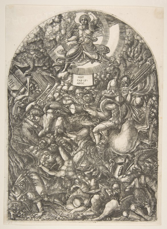 The Angel in the Sun calling the Birds of Prey, from the Apocalypse.n.d. Creator: Jean Duvet.