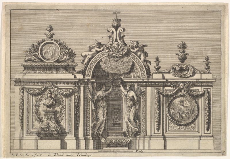 Design for a Tabernacle with Two Variants, from: Tabernacles à l'italienne, ca. 1644-66. Creator: Jean le Pautre.