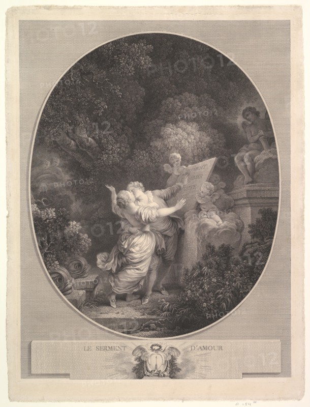 The Pledge of Love, 1786. Creator: Jean Mathieu.