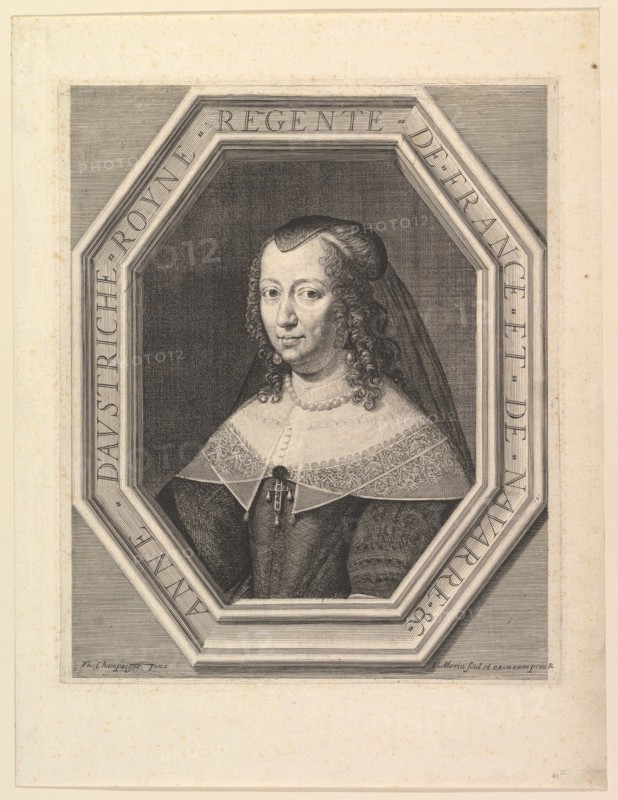 Anne d'Autriche, reine de France, en deuil de cour. Creator: Jean Morin.