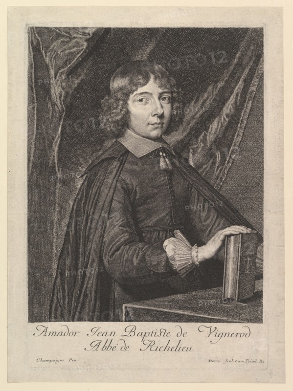 Amador Jean-Baptiste de Vignerod, abbe de Richelieu. Creator: Jean Morin.