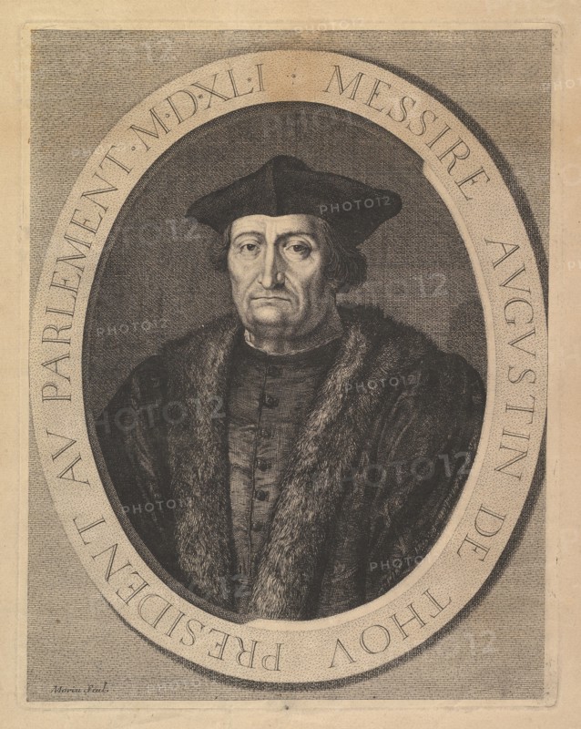 Augustin de Thou, president au Parlement. Creator: Jean Morin.