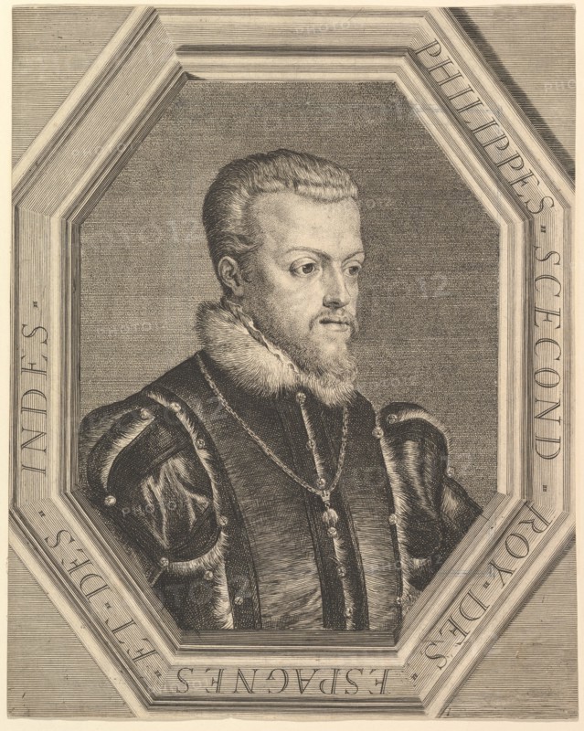 Philippe II, roi d'Espagne. Creator: Jean Morin.