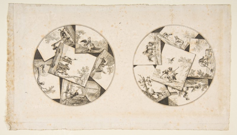 Designs for Plates Taken from Oudry's Illustrations to La Fontaine's Fables, after 1755. Creator: Anon.