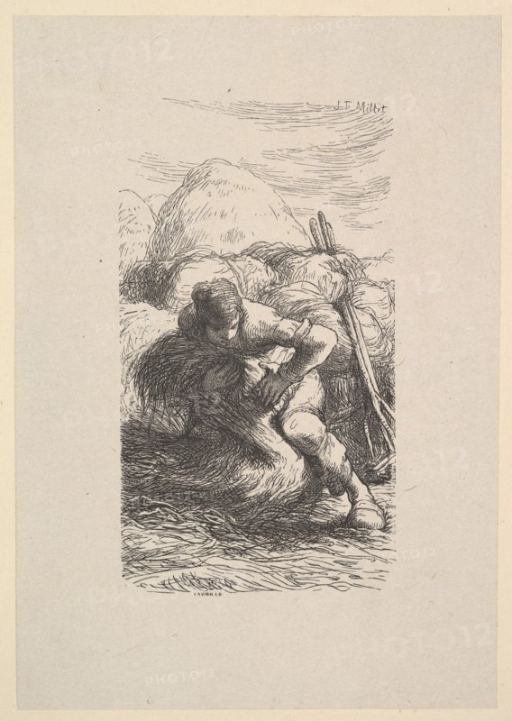 The Sheaf Binder, 1853. Creator: Jacques-Adrien Lavieille.