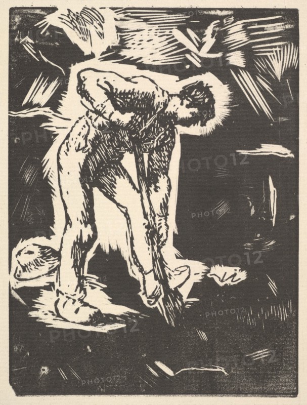 Digger, 1863. Creator: Jean Francois Millet.