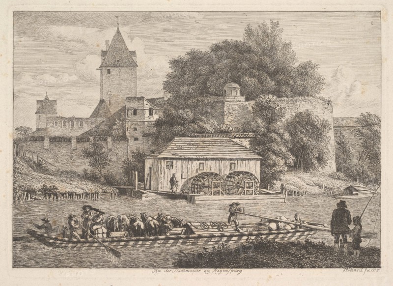 The Town Wall of Regensberg, 1817. Creator: Johann Christian Erhard.
