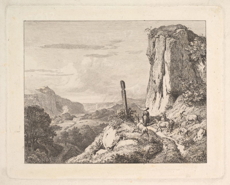 Young Woman with Six Goats, 1815. Creator: Johann Christian Erhard.