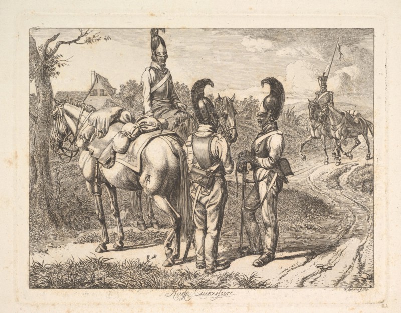 Russian Cuirassiers, 1816. Creator: Johann Christian Erhard.