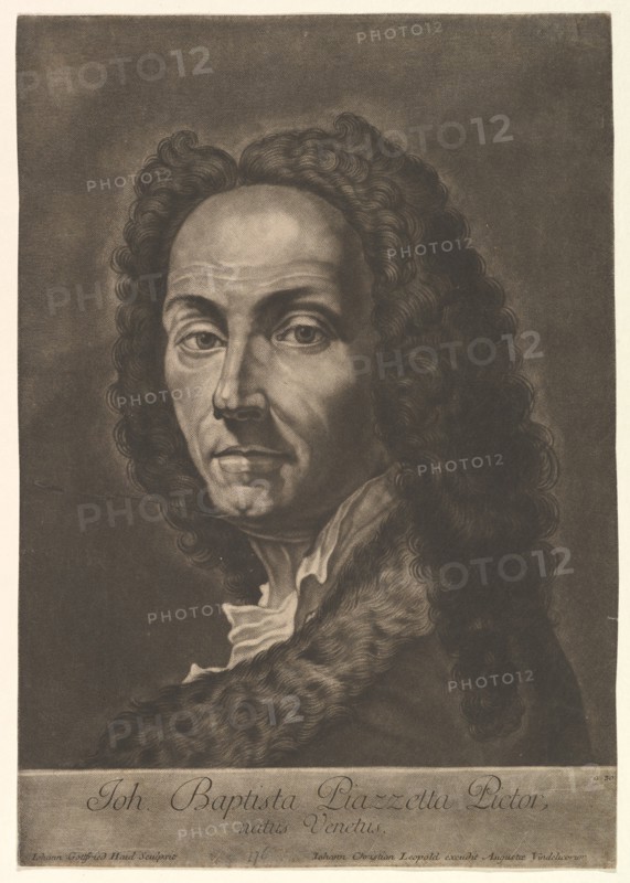 Portrait of Giovanni Battista Piazzetta, early 18th century. Creator: Johann Gottfried Haid.
