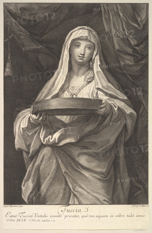 Tuccia, 1720. Creator: Johann Jakob Frey the Elder.