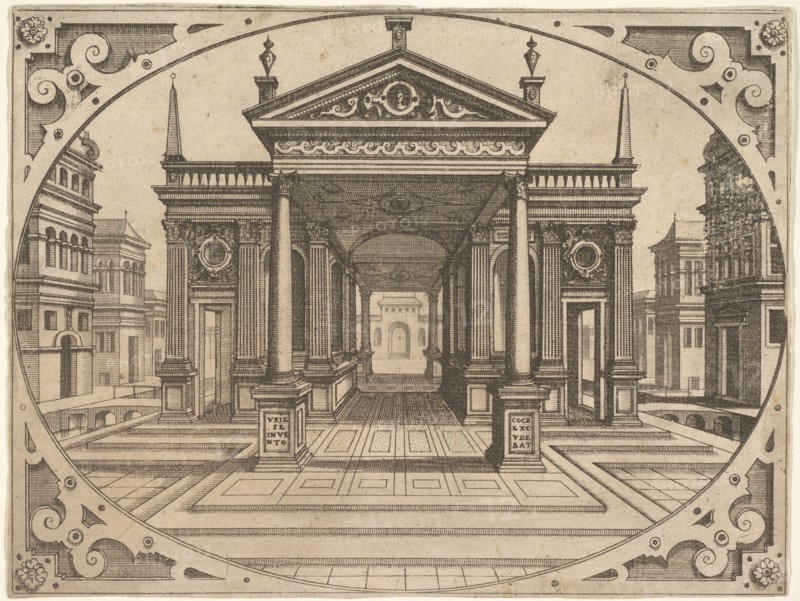 Plate from "Scenographiae...", ca. 1560. Creator: Johannes van Doetecum I.