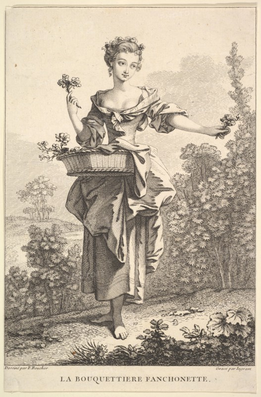 The Flower Girl Fanchonette, 1741-63. Creator: John Ingram.
