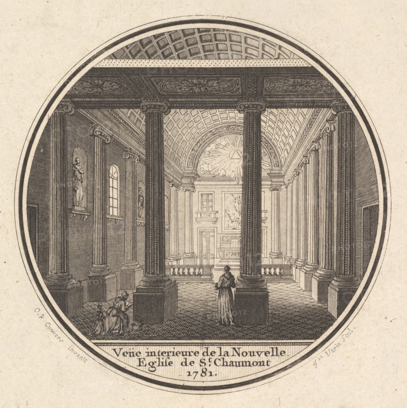 Print of the Reverse of the Portrait Medal of Fortunée-Marie d'Est, Princesse de Conti wit..., 1781. Creator: Joseph Varin.