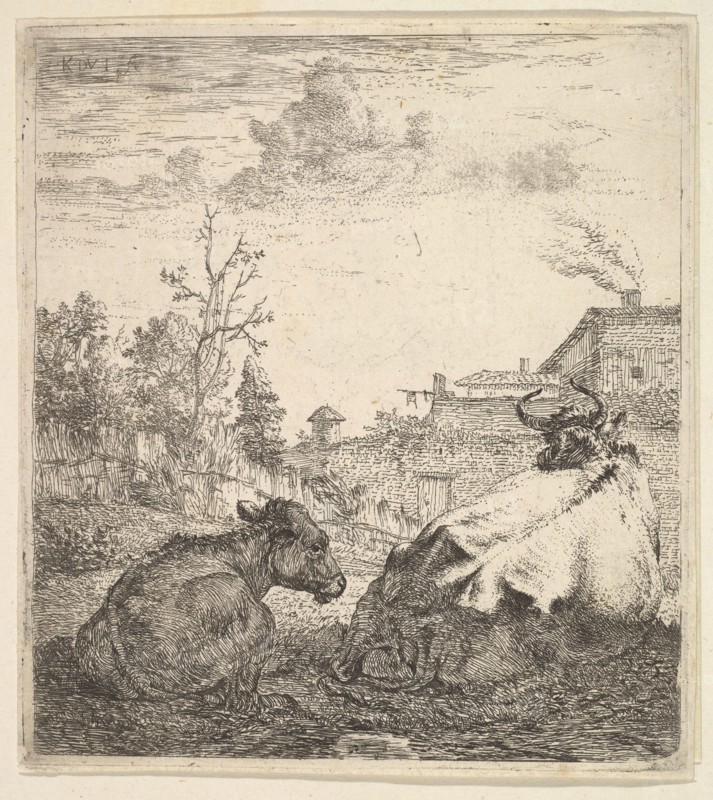 The Cow and the Calf, 17th century. Creator: Karel Du Jardin.