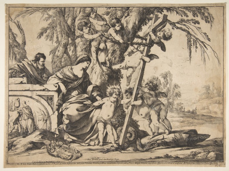 Holy Family with Christ Child Stepping on Serpent, 1639. Creator: Laurent de la Hyre.