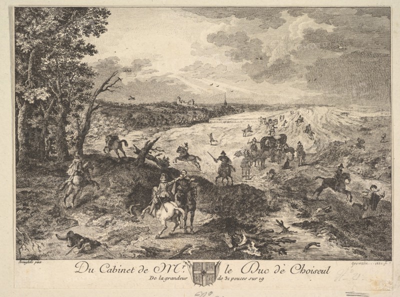 Robbery on a Road after a painting in the collection of the Duc de Choiseul, 1771. Creator: Louis Germain.