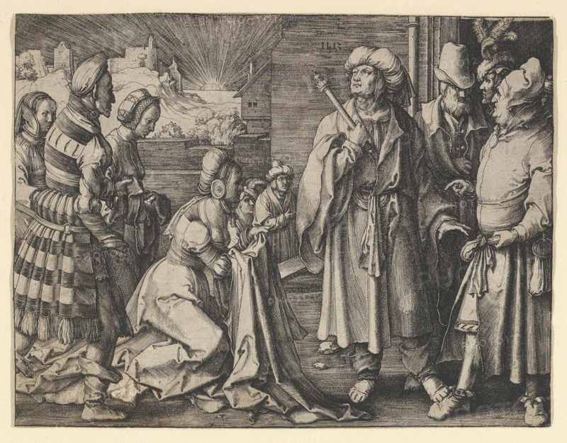 Potiphar's Wife Acuses Joseph, 1512. Creator: Lucas van Leyden.