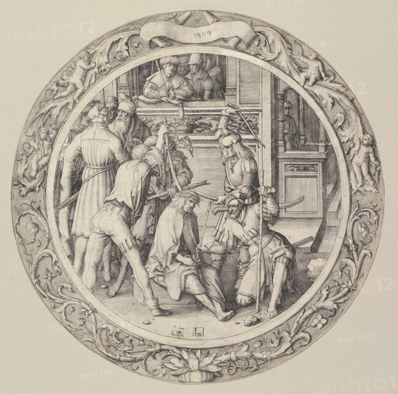 Christ Crowned with Thorns, from the Circular Passion, 1509. Creator: Lucas van Leyden.
