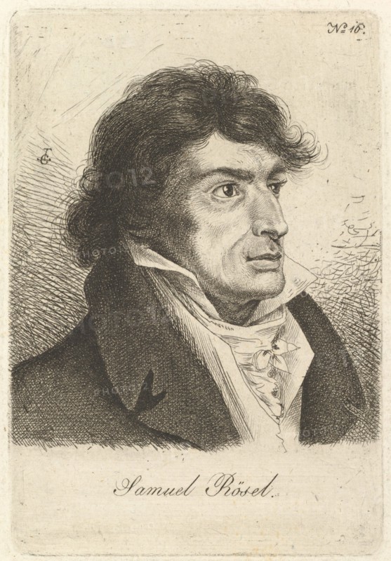 Portrait of Johann Gottlieb Samuel Rösel. Creator: Ludwig Emil Grimm.