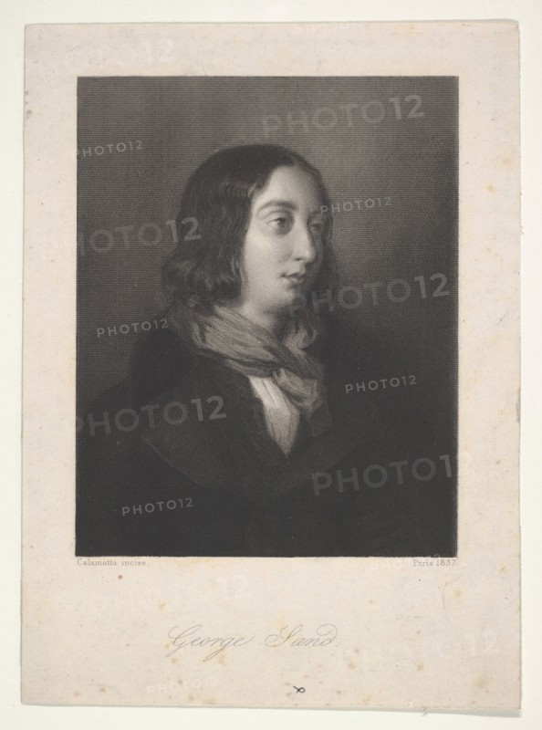 Portrait of George Sand, 1837. Creator: Luigi Calamatta.