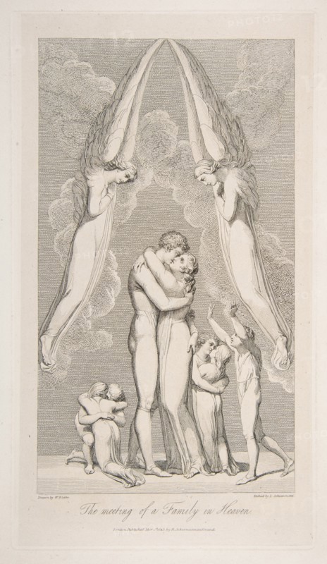 The Meeting of a Family in Heaven, from The Grave, a Poem by Robert Blair, March 1, 1813. Creator: Luigi Schiavonetti.