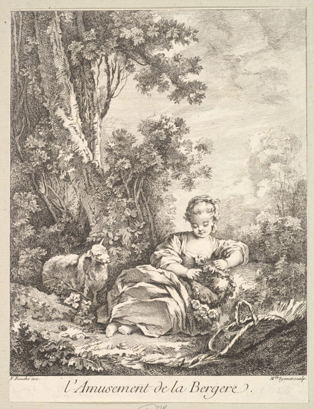 The Amusement of a Shepherd Girl. Creator: Marie Madeleine Igonet.
