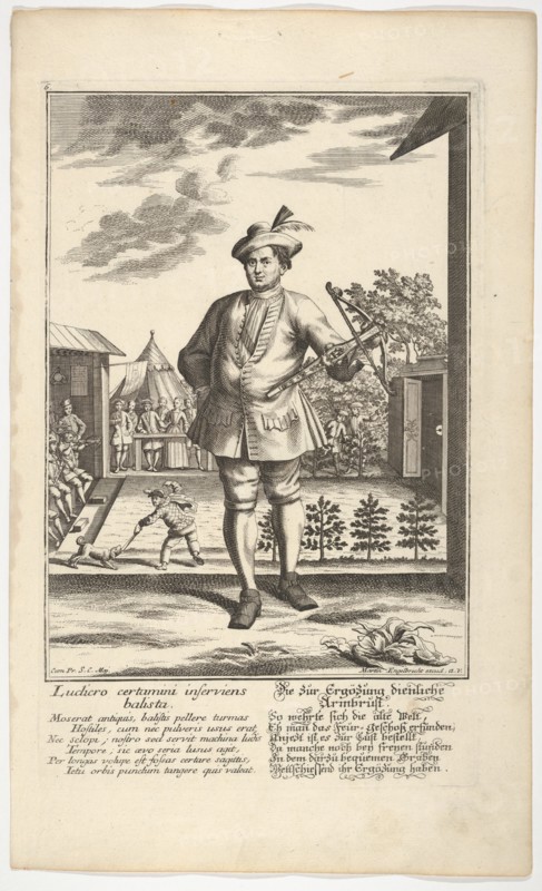 Man Holding a Crossbow. Creator: Martin Engelbrecht.