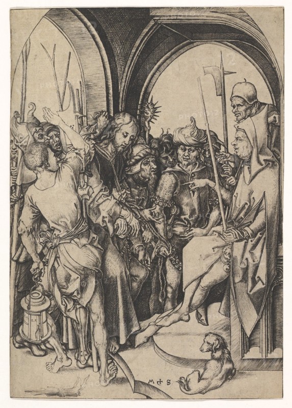 Christ before Annas, ca. 1435-1491. Creator: Martin Schongauer.