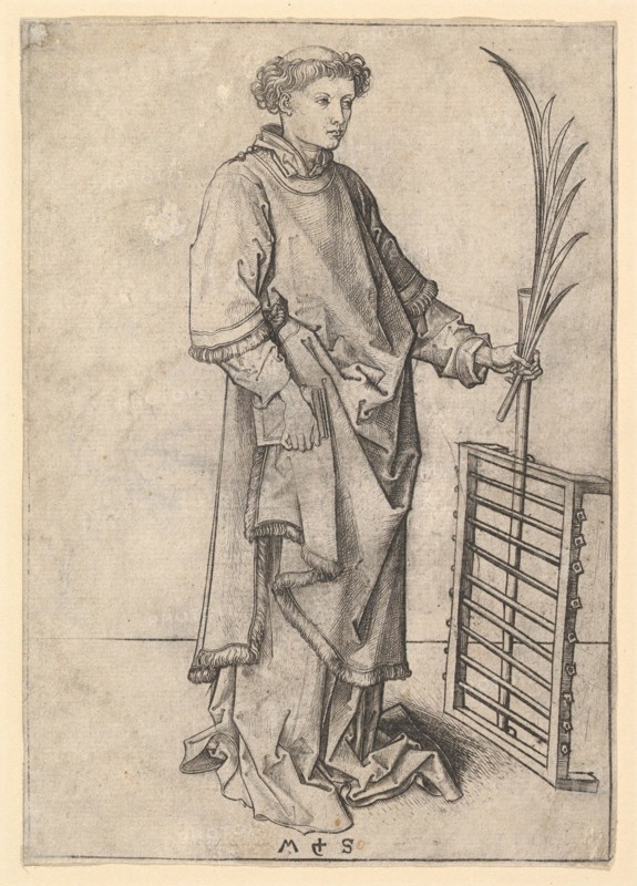St. Lawrence, ca. 1435-1491. Creator: Martin Schongauer.