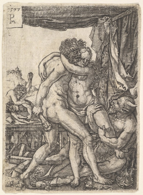 Hercules Fighting the Centaurs, 1577. Creator: Master PM.