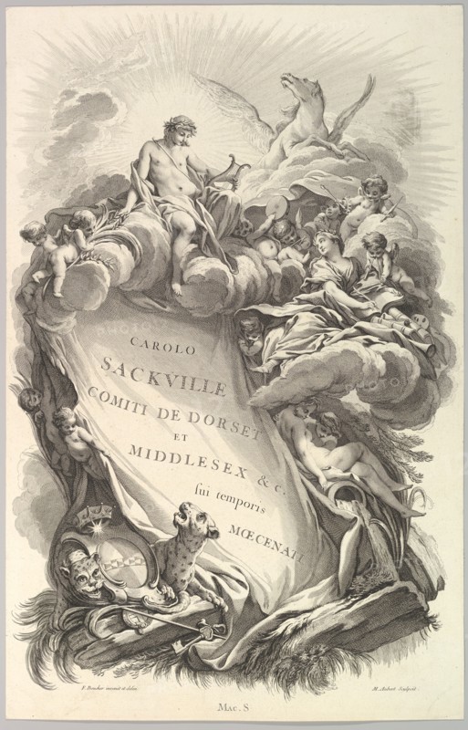 Frontispice pour le "Tombeau de Charles Sackville, comte de Dorset"