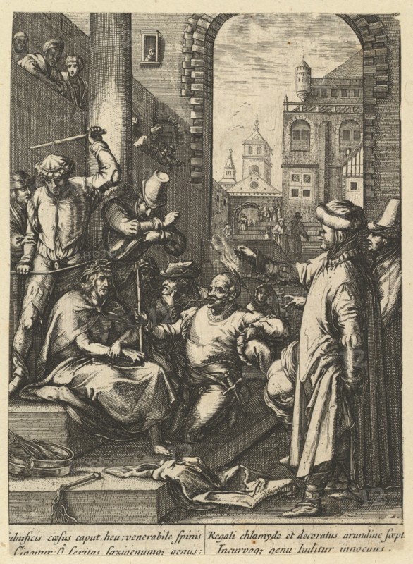 The Crowning with Thorns, from The Passion of Christ, mid 17th century. Creator: Nicolas Cochin.