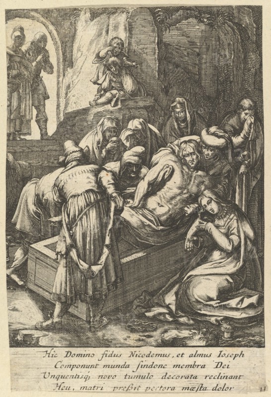 The Entombment, from The Passion of Christ, mid 17th century. Creator: Nicolas Cochin.