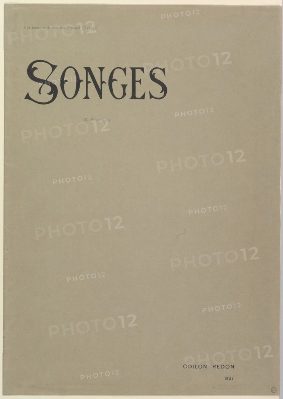 Cover of Songes Album.n.d. Creator: Odilon Redon.