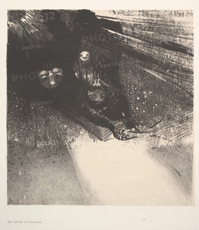 Hideous Larvae, 1896. Creator: Odilon Redon.