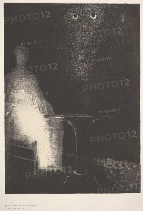 Below, I saw the vaporous contours of a human form, 1896. Creator: Odilon Redon.