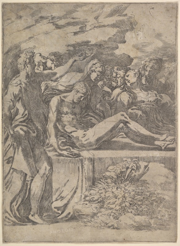 Entombment, ca. 1527-30. Creator: Parmigianino.