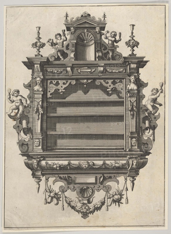 Wall-mounted Shelf Unit from 'Verscheyden Schrynwerck