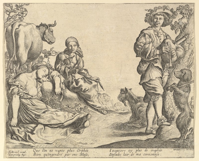 Bagpipe Player, 1610-50. Creator: Pierre Brebiette.