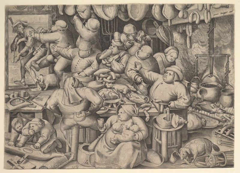 The Fat Kitchen, 1563. Creator: Pieter van der Heyden.